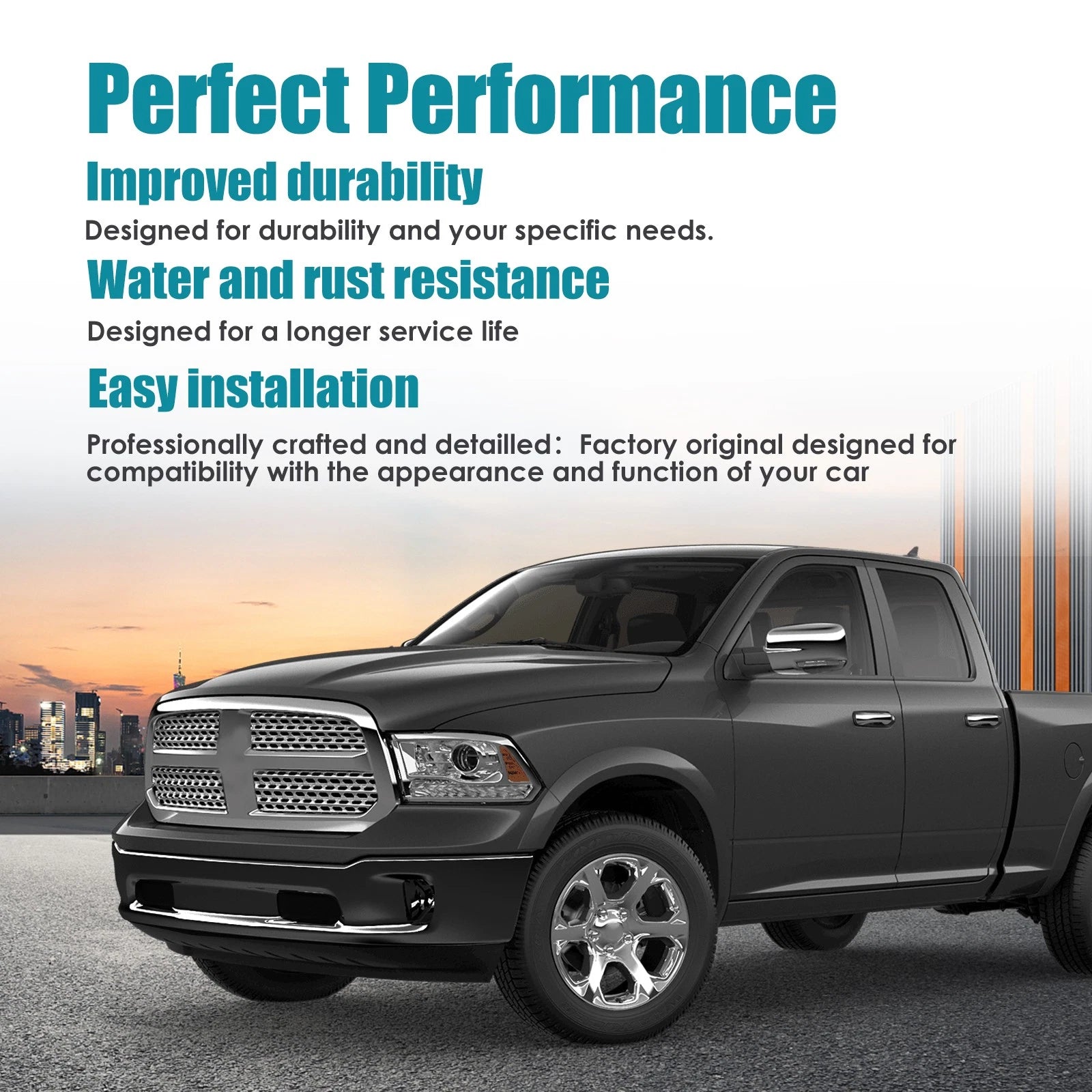 Black Steel Front Bumper Assembly for Dodge Ram 1500 (2013–2018)