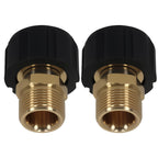 Brass Adapter from M22 x 14mm to M22 x 15mm for Pressure Washer Gun (5000 PSI)