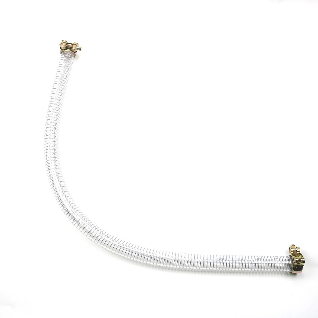 Suction PVC Hose 36" Length 1" ID with Worm Gear Clamps for