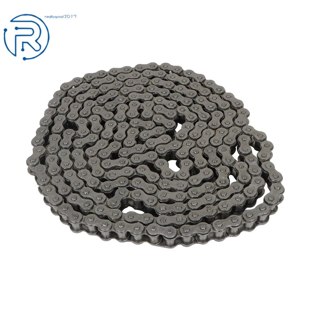 10 Feet #40 Roller Chain for Various Applications (0.5" Pitch)
