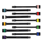 10 Piece Torque Limiting Stick Set for 1/2" Drive (Cr-Mo Steel, 65-150 Ft-Lbs)