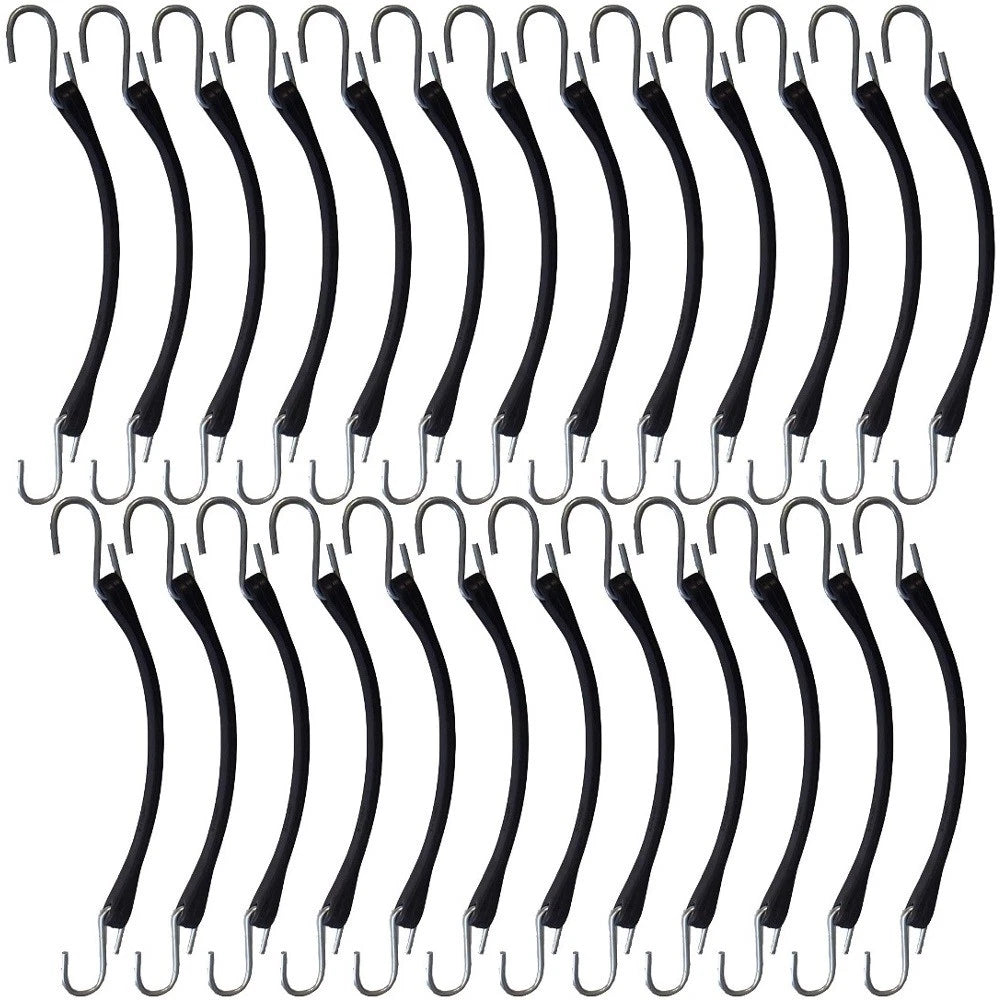 Set of 25 Heavy Duty 9" Rubber Bungee Cords OTK20-0408