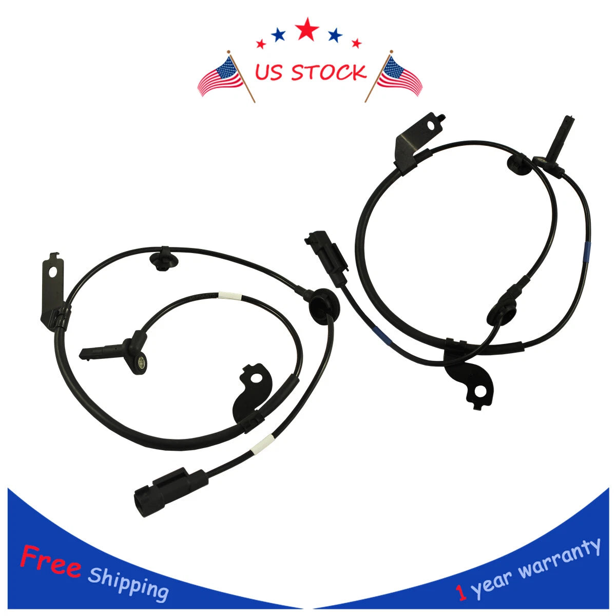 Set of 2 ABS Wheel Speed Sensors for Mitsubishi Lancer, Outlander 