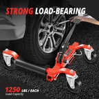 Set of 2 Hydraulic Wheel Repair Dolly Jacks 10.2"-22.4" 1250lbs