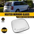 Mirror Glass for Dodge Grand Caravan (2008–2019) Passenger Side with Backing Plate