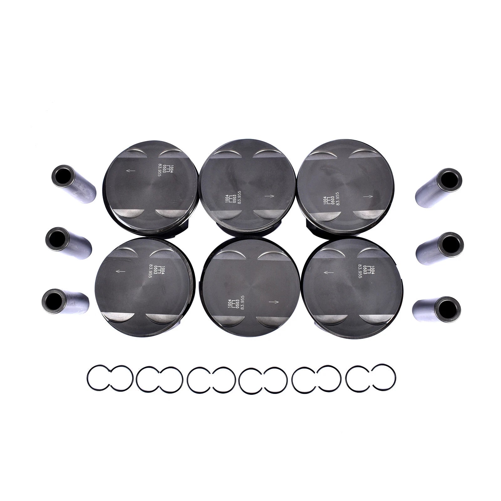 Set of 6 Pistons & Rings for BMW E46 E39 E60 E61 Z4 (1998–2006)