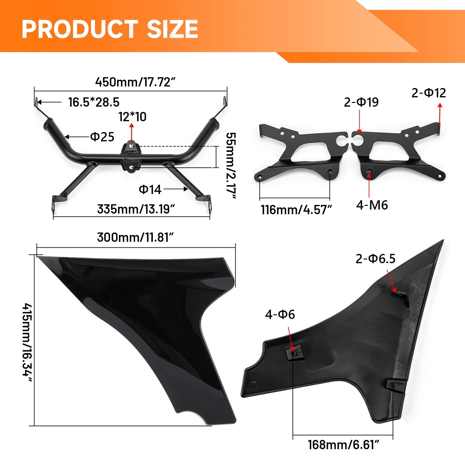 Side Fairing Panel Support Bracket for Harley Road Glide CVO ST FLTRXSTSE (2024+)