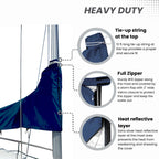 Waterproof Sailboat Mainsail Boom Cover for Sailboats
