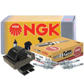 NGK HEI Ignition Coils & 4 Spark Plugs Kit for Ford Mercury (1.6 L4)