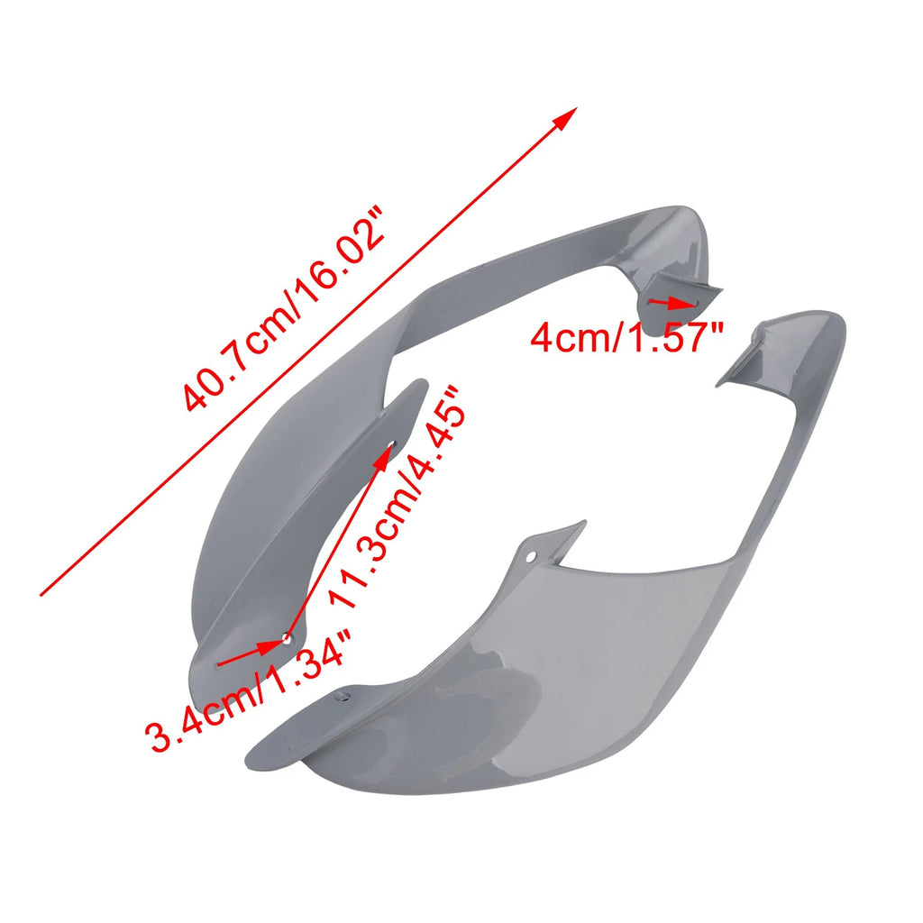 Front Side Winglets for Yamaha YZF R1 R1M (2021–2024) Gray