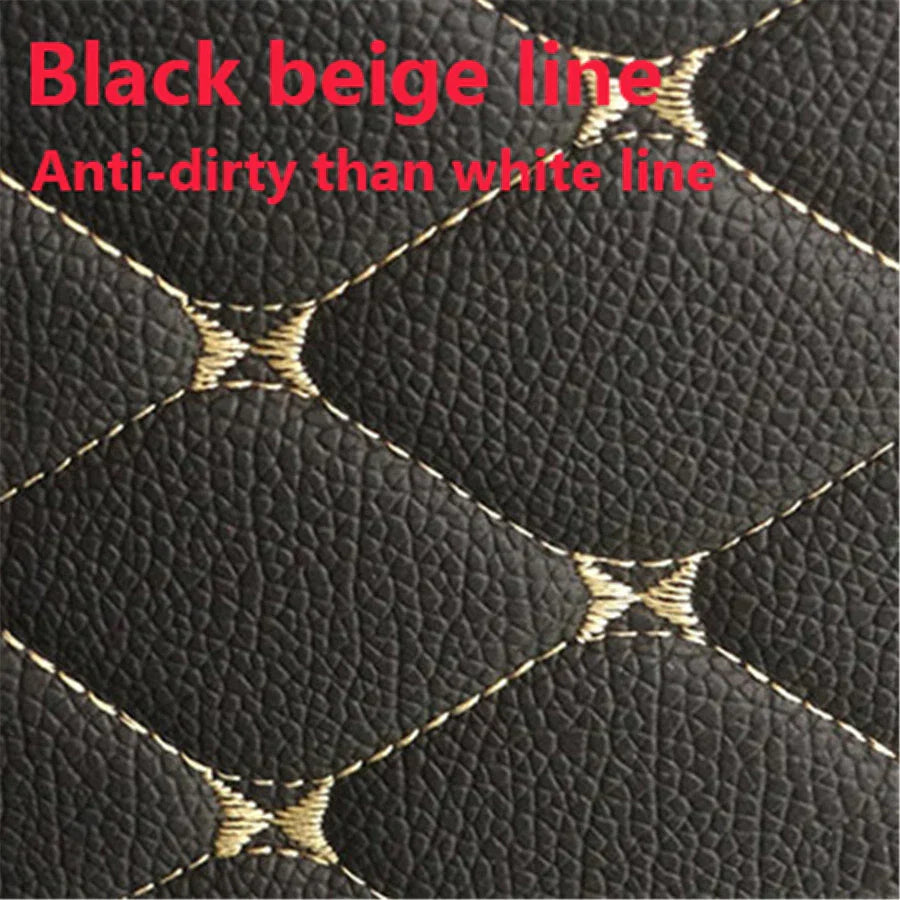 4 x Universal Black PU Leather Car Floor Mats Waterproof for All Models