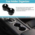 Center Console Cup Holder Organizer for Ford Ranger (2024–2025) Silicone Black 1pc