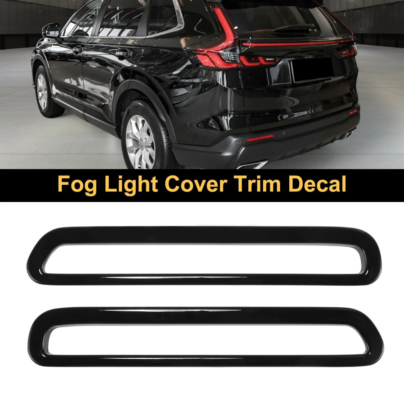 Set of 2 Fog Light Cover Trim for Honda CR-V (2023–2024) Glossy Black