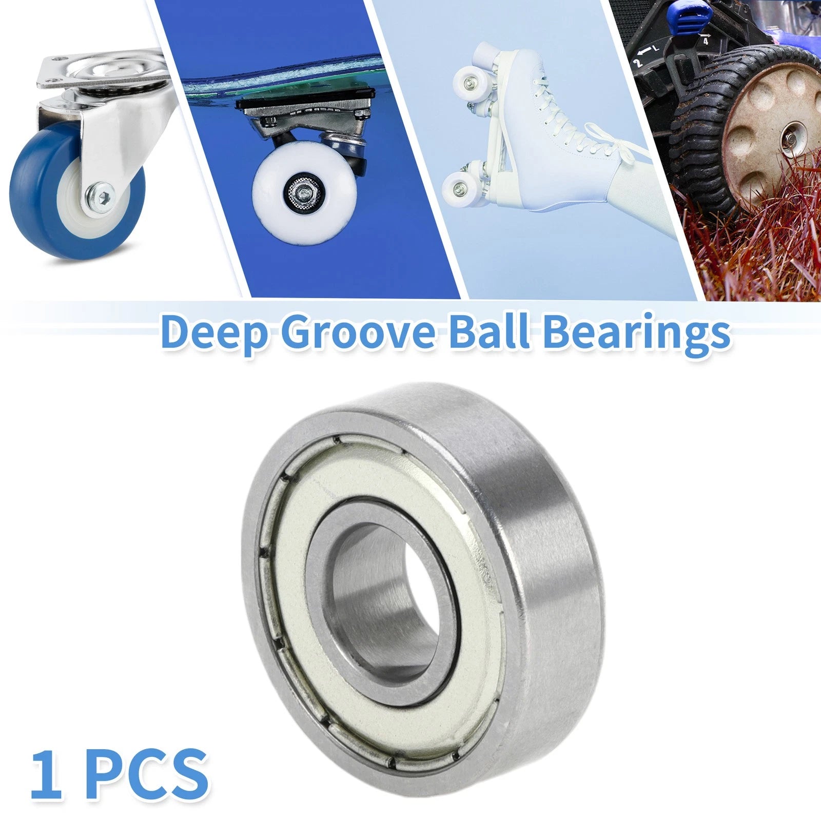 6000ZZ Deep Groove Ball Bearing for Scooter Skateboard Wheel (10x26x8mm)
