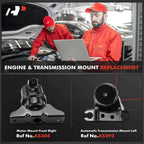 2X Engine Motor Mount & Transmission Mount for Ford Escape Mazda (2001-2004)