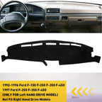 Dash Cover Mat for Ford F250 F150 F350 (1992–1996) Black