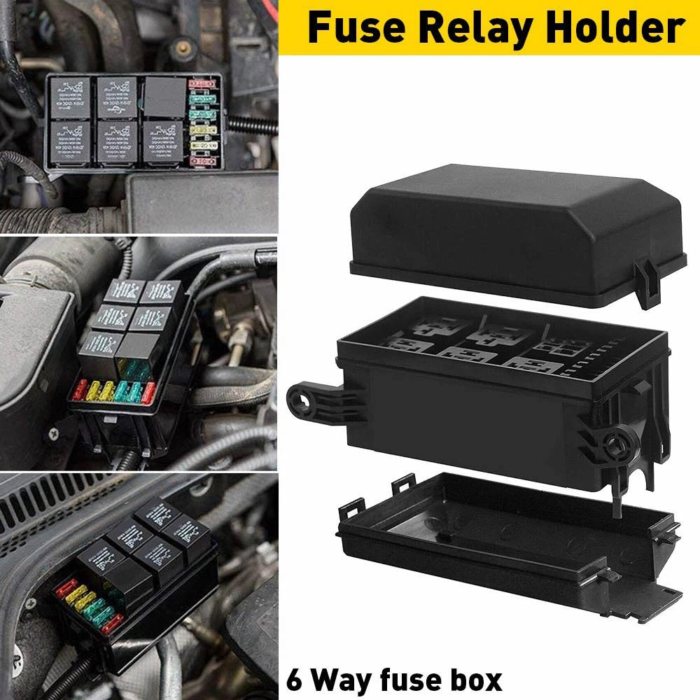 Universal Relay Fuse Waterproof Box with 6 ATC/ATO Fuses