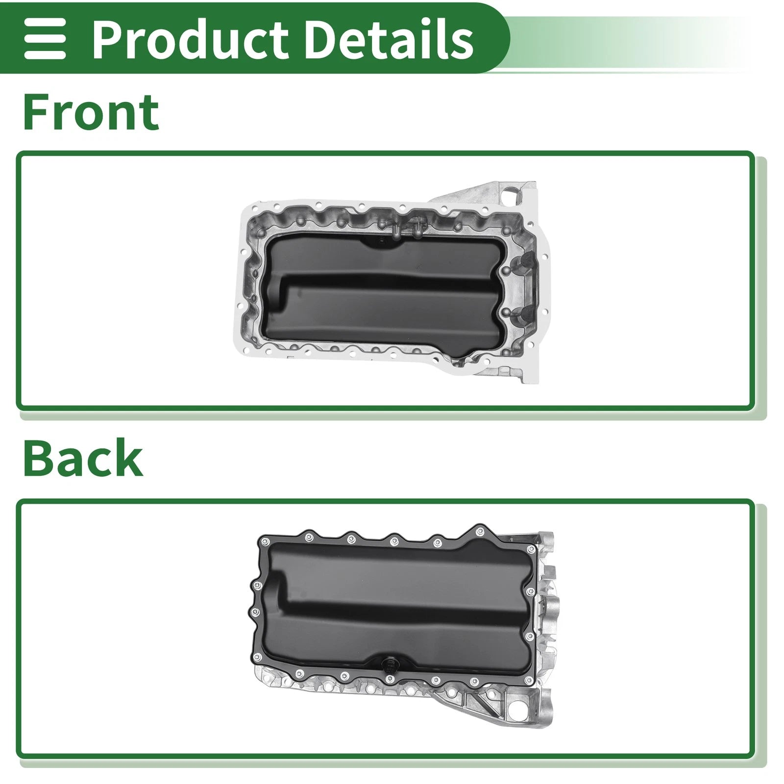 1 Pc Engine Oil Pan No.06A103601AC for Volkswagen Beetle (1998–2006) Aluminum