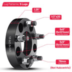 Set of 2 Wheel Spacers Adapters 1.25" for 5x127 Vehicles