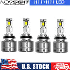 H11 LED Headlight Bulbs Set of 2 Super Bright White 200W 40000LM 6500K
