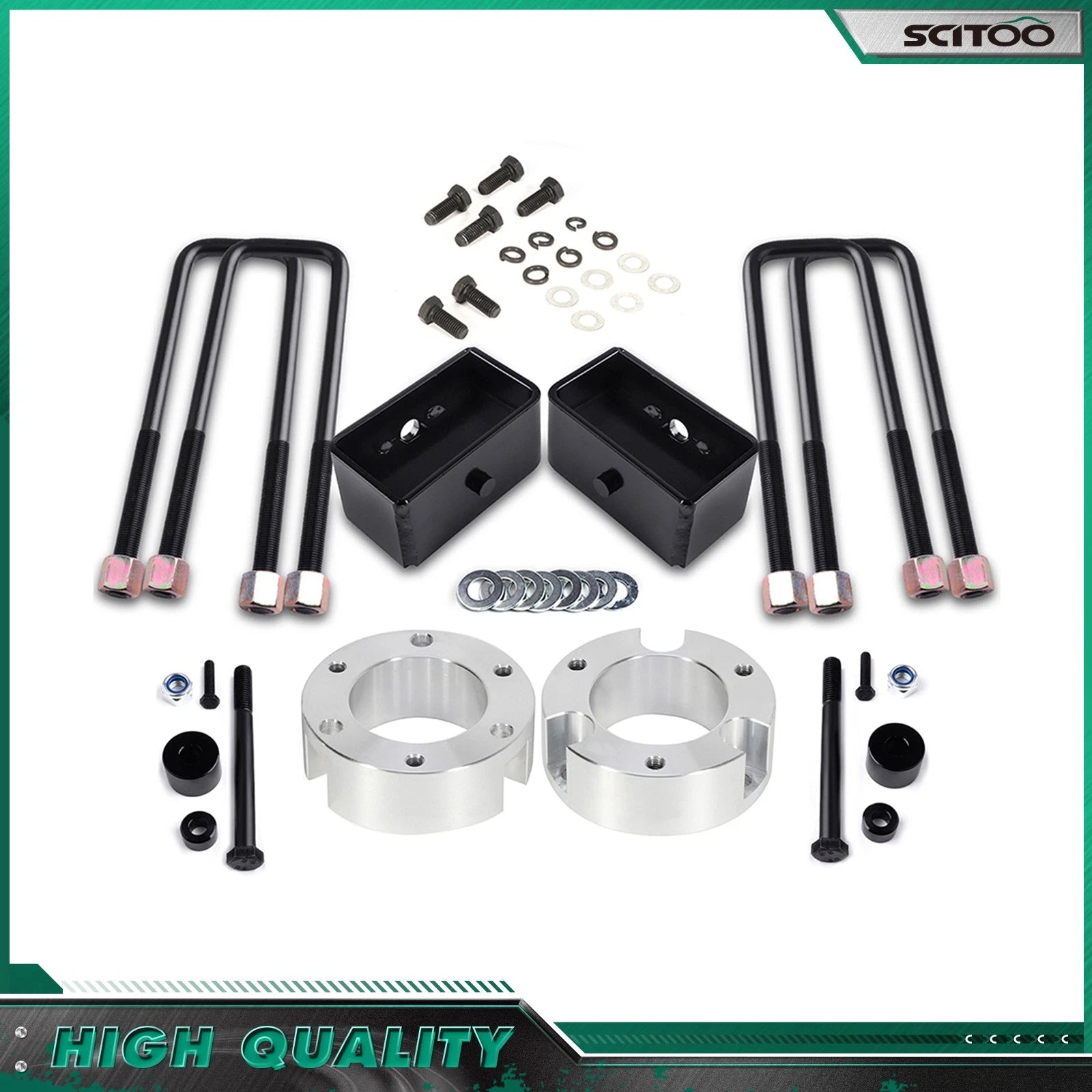 3" Front & Rear Leveling Kit for Toyota Tacoma (2005–2020) 4WD Diff Drop