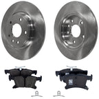 Rear Brake Disc Rotors and Pads Kit for Chrysler Pacifica (2017–2022)