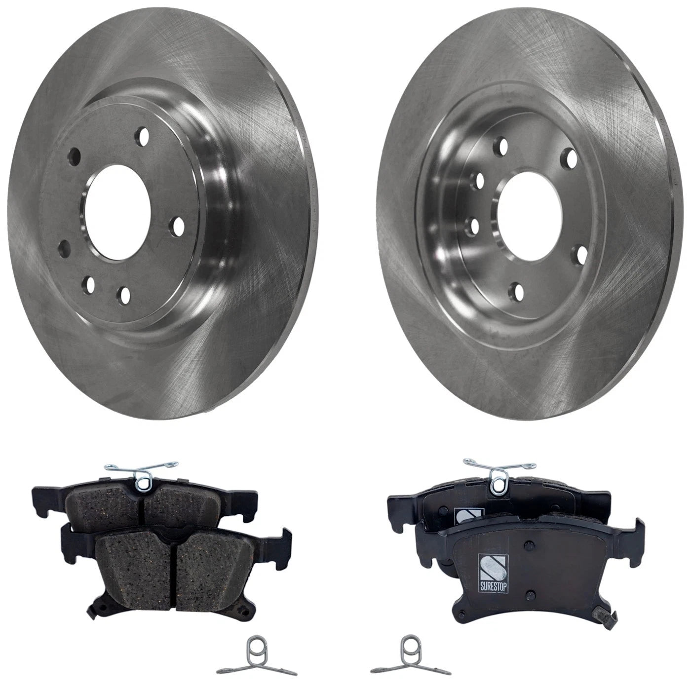 Rear Brake Disc Rotors and Pads Kit for Chrysler Pacifica (2017–2022)