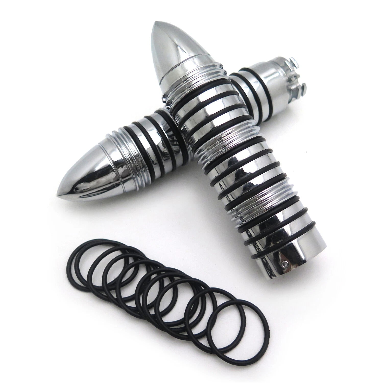 Rubber Hand Grips for Harley Fat Boy, Honda VTX 1800, Suzuki Marauder 1600
