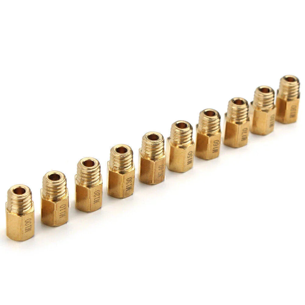 10 Pcs Hex Main Jets for MIKUNI VM/TM/TMX Carburetor (100-190)