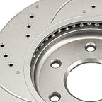 2x Front Drilled Slotted Brake Rotors for Nissan Frontier (2005–2019)