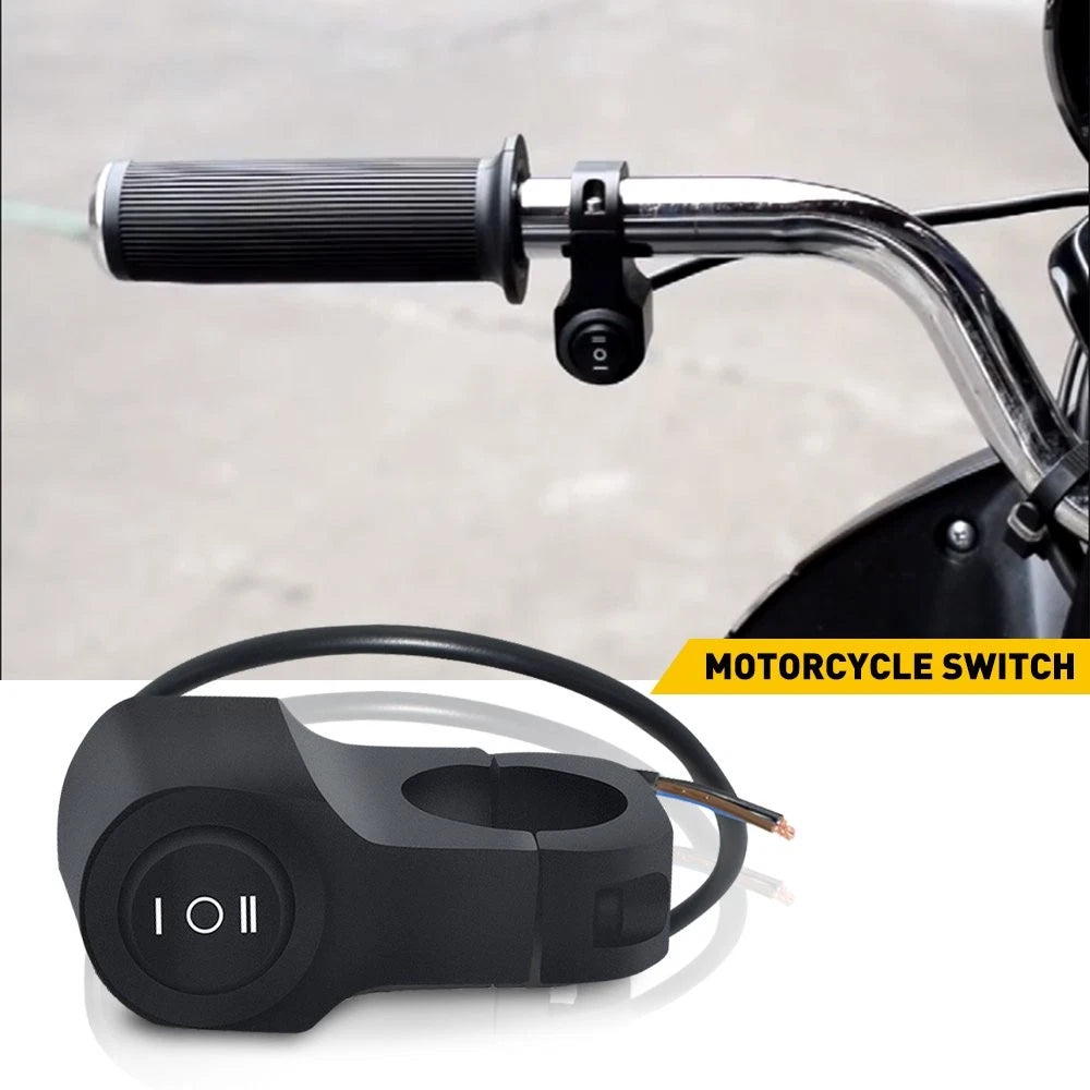7/8" Headlight Handlebar Fog Spot Light ON OFF Switch for Motorcycle (USA)