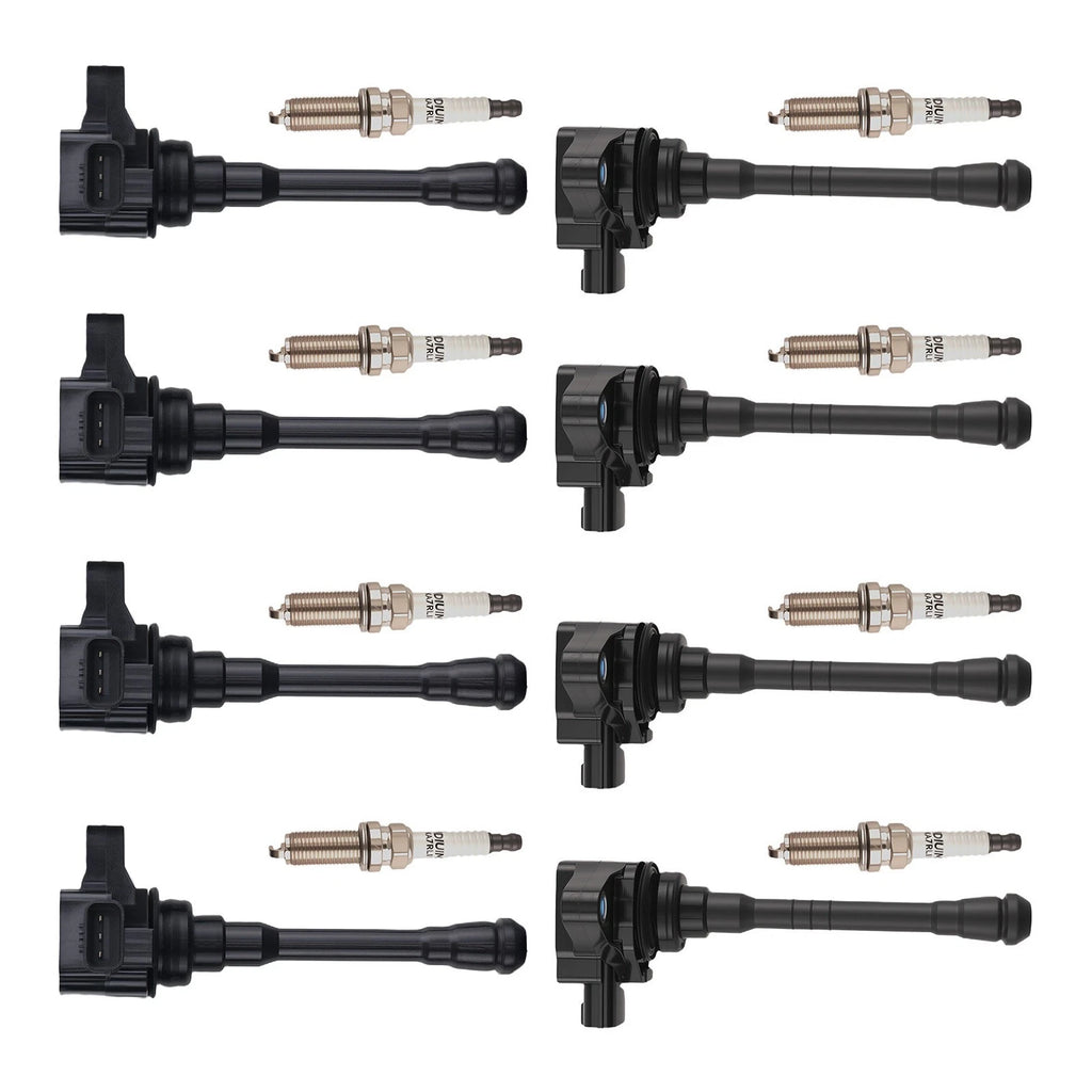 8x Ignition Coil & Spark Plug for Nissan NV2500 Titan 5.6L V8 (2016–2020) 22448EZ31A