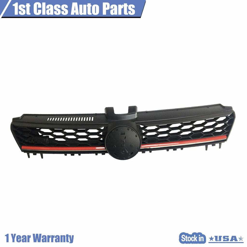 Front Grille with Red Trim for Volkswagen MK7 Golf/GTI (2015–2016)