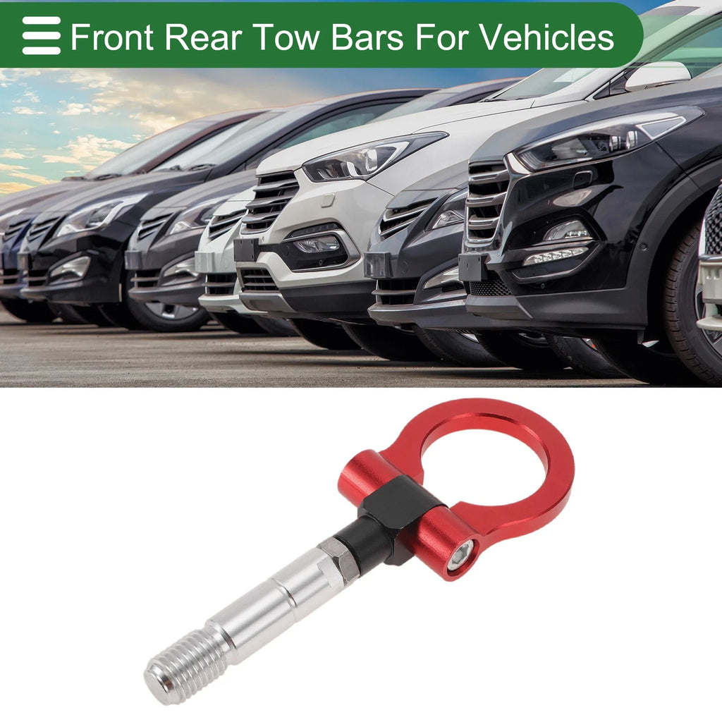 Set of 2 Front Rear Tow Hooks for Mazda RX8 (2003–2008) 19mm Aluminum Alloy Red