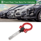Set of 2 Front Rear Tow Hooks for Mazda RX8 (2003–2008) 19mm Aluminum Alloy Red