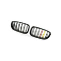 Dual Line Grille for BMW 5 Series F10 F18 (2010–2016) - Red Yellow Flag