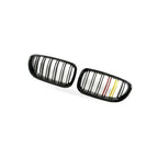 Dual Line Grille for BMW 5 Series F10 F18 (2010–2016) - Red Yellow Flag