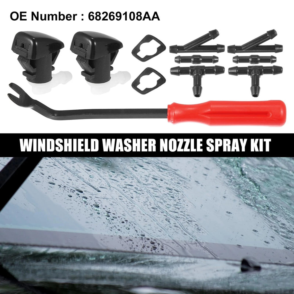 11pcs Front Windshield Washer Nozzle Kit 68269108AA for Dodge Durango (2011–2019)