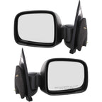 Manual Mirror Set for Jeep Liberty (2002–2007) Textured Black Folding