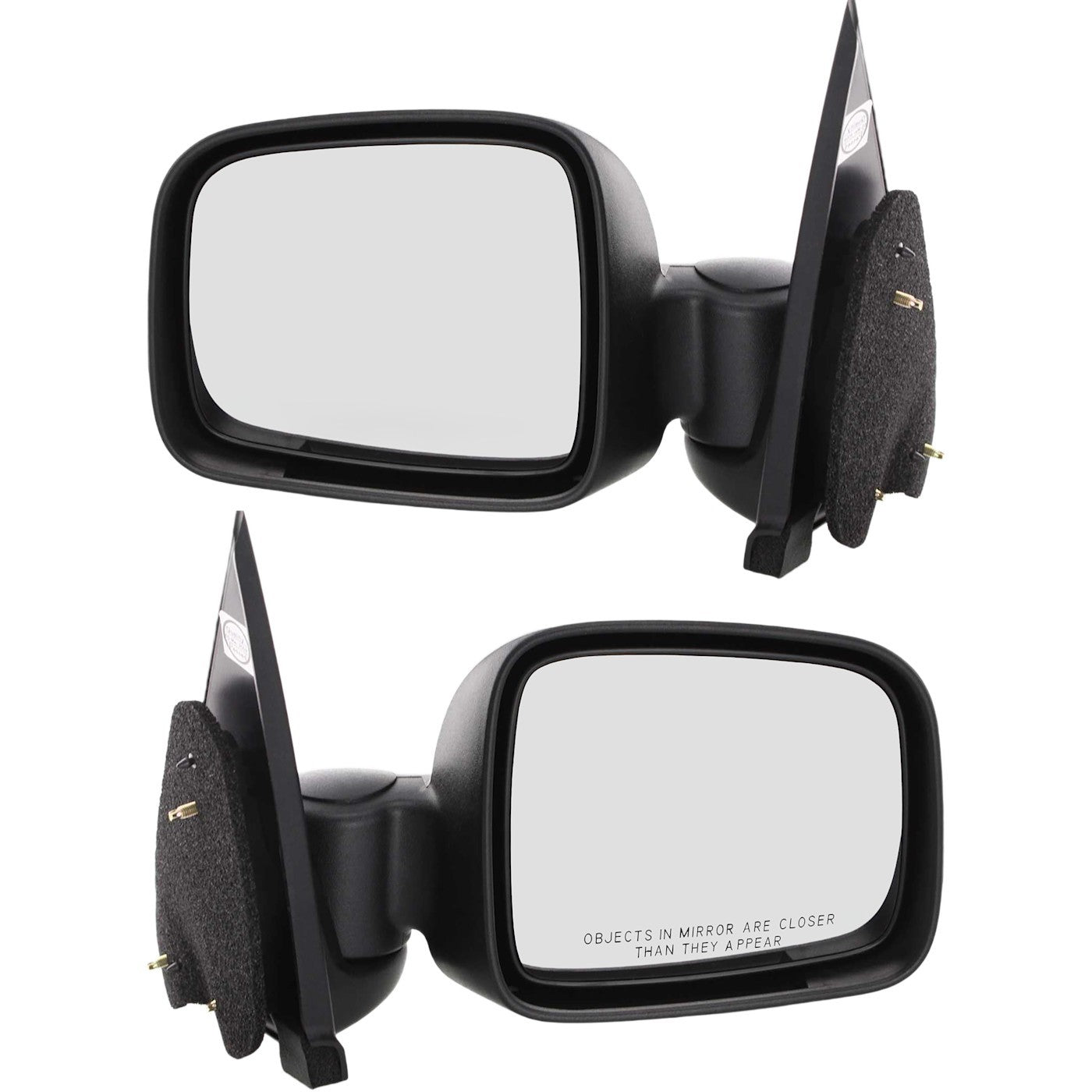 Manual Mirror Set for Jeep Liberty (2002–2007) Textured Black Folding