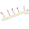 5X White LED 5050 15SMD Dome Light + Festoon T10 BA9S Adapter for Universal