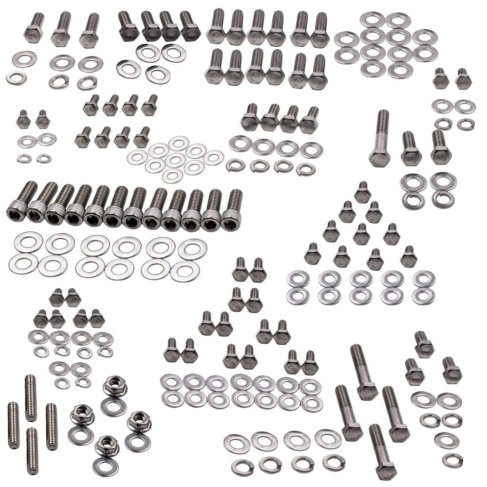 Stainless Hex Bolt Kit for Chevy Small Block SBC 265 283 305 307 327 350 400