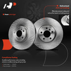Set of 4 Front Disc Brake Rotors & Ceramic Pads for BMW X5 X6 (2007–2018)
