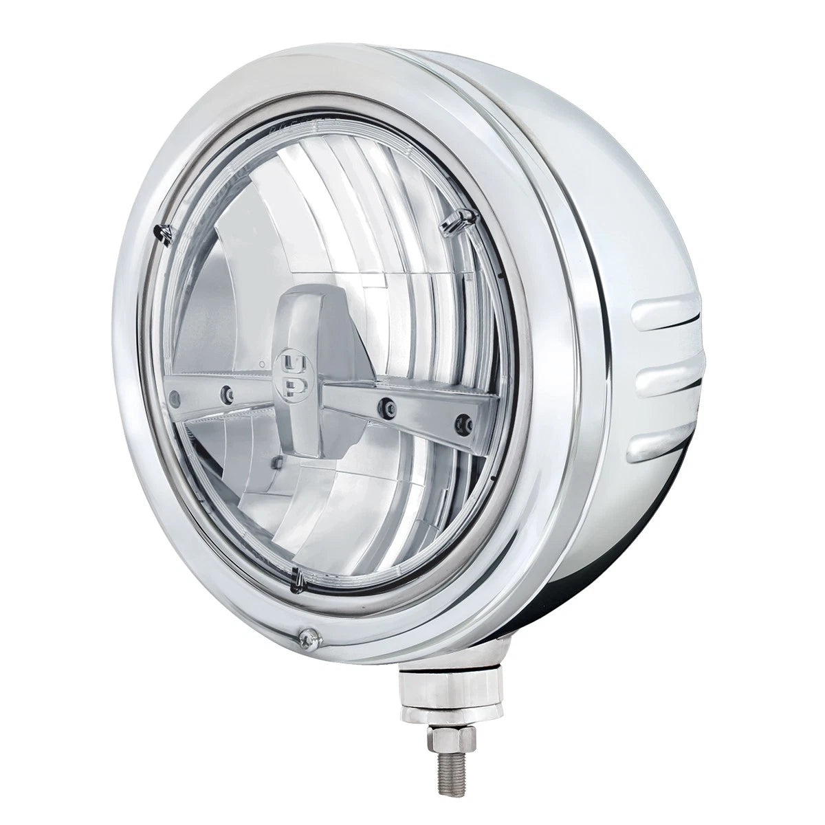 Headlight Housing 7 Inch LED for Stainless Bullet Embossed Stripe (2009–2013)