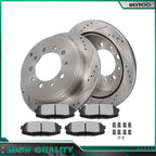 Set of 2 Rear Brake Rotors & Ceramic Pads for Lexus LX570 (2008–2021) Toyota Sequoia