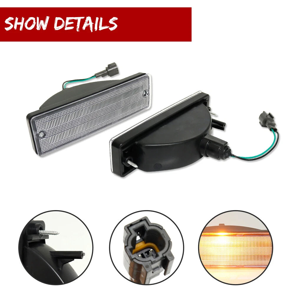 Clear Front Bumper Signal Light for Nissan D21 Pathfinder (1988–1995)