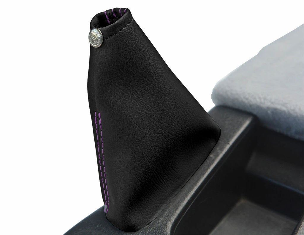 E Brake Boot Cover for Nissan Skyline R32 (1989–1993) Black Purple Stitch