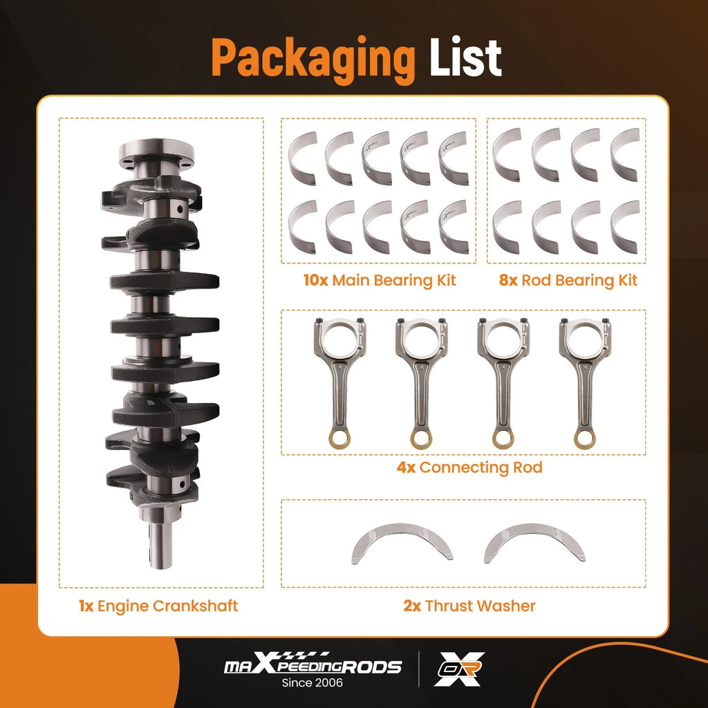 Crankshaft & Con Rods & Bearings for Hyundai Sonata, Kia Optima (G4KH)