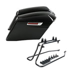 4" Stretched Hard Saddlebag & Conversion Brackets for Harley Softail (1984–2017)
