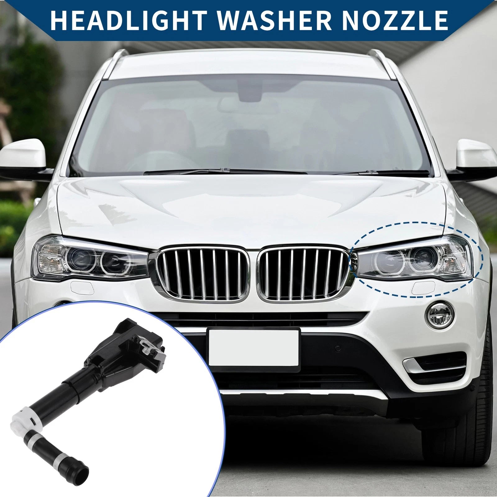 Front Driver Side Headlight Washer Nozzle for Lexus LX570 (2008–2011) No. 8520860030